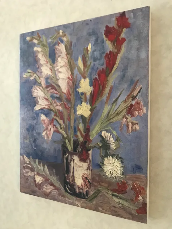 Vase_with_Gladioli_and_Chinese_Asters_1886,_A_Painting_by_Van_Gogh,_Framed_Canvas,_Multicolor