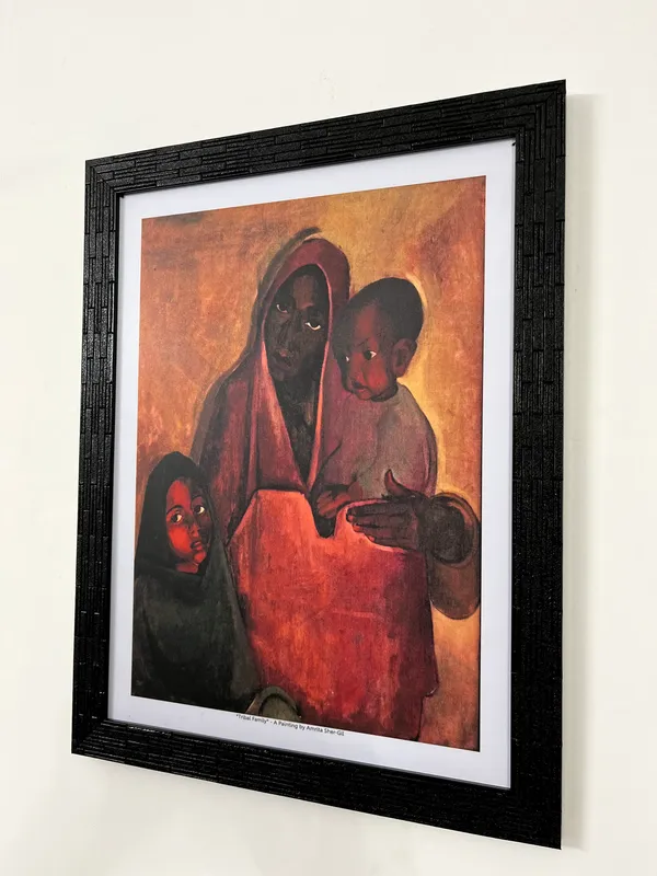 Tribal_Family_-_A_Painting_by_Amrita_Sher-Gil,_Wall_Decor,_Framed,_Multicolor