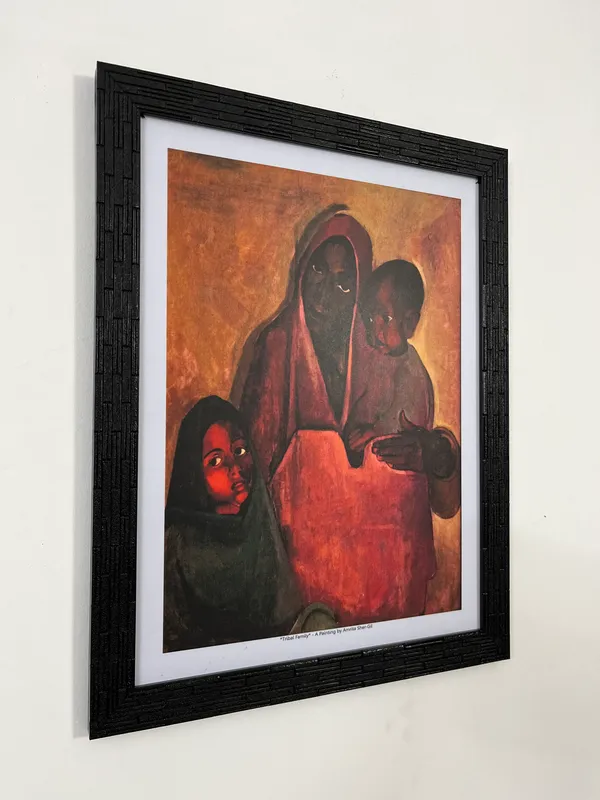 Tribal_Family_-_A_Painting_by_Amrita_Sher-Gil,_Wall_Decor,_Framed,_Multicolor