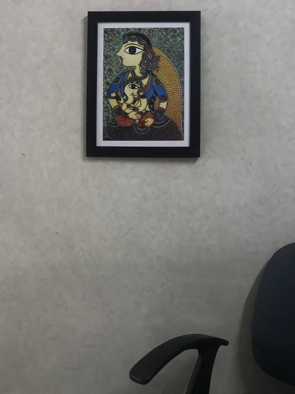 Bal_Ganesh_and_Parvati,_Indian_Traditional_Painting,_Framed,_Wall_D�cor,_Multicolor