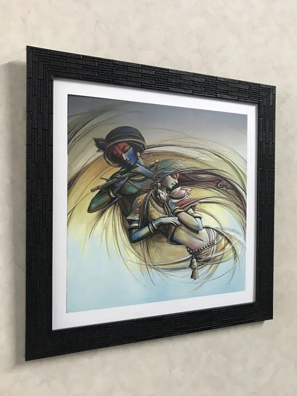 Radha-Krishna,_Indian_Traditional_Painting,_Framed,_Wall_D�cor,_Multicolor