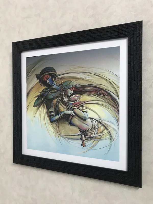 Radha-Krishna,_Indian_Traditional_Painting,_Framed,_Wall_D�cor,_Multicolor