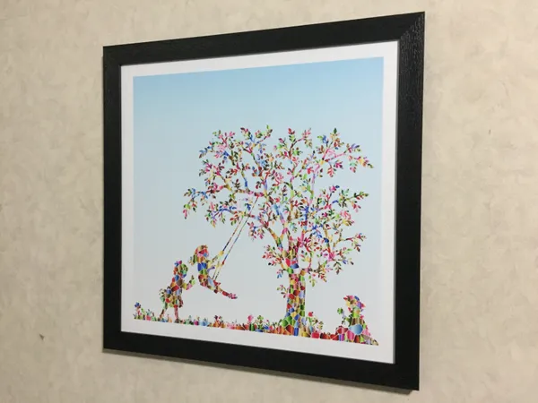 Girls_playing_under_a_Tree,_'Sky'_theme_Painting,_Framed,_Wall_D�cor,_Multicolor