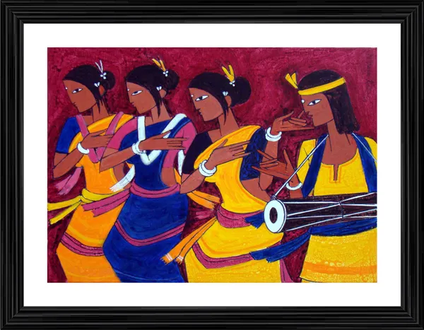 Dancing_Women_,_Indian_Traditional_Painting,_Framed,_Wall_D�cor,_Multicolor