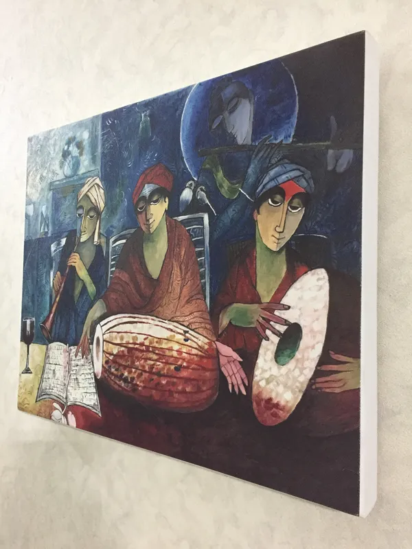 Three_Musicians,_Indian_Traditional_Painting,_Framed,_Wall_D�cor,_Multicolor