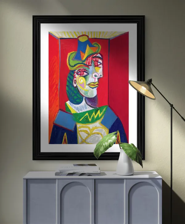 Bust_of_A_Woman,_1909,_A_Painting_by_Pablo_Picasso,_Framed,_Wall_Decor,_Multicolor