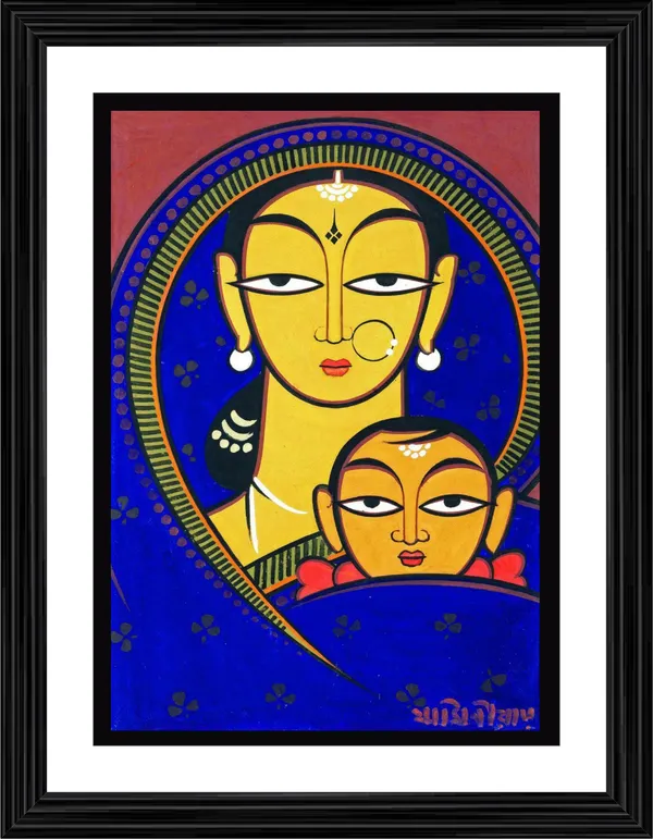 *Mother_and_Child_1*_-_A_Jamini_Roy_Painting,_Framed_Wall_Decor,_Multicolor