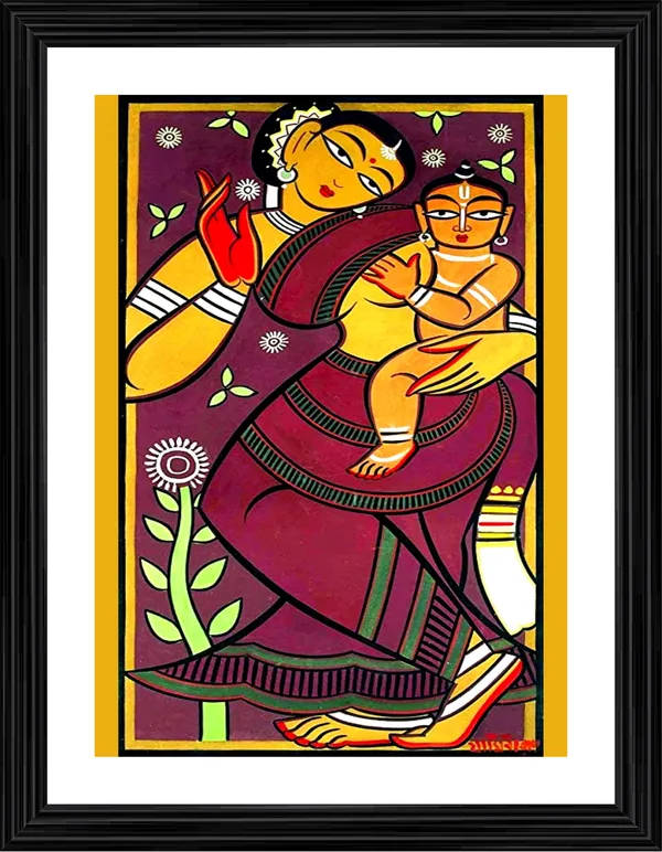 *Mother_and_Child_2*_-_A_Jamini_Roy_Painting,_Framed_Wall_Decor,_Multicolor