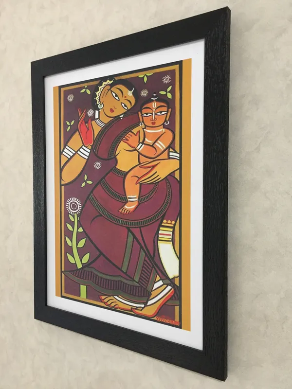 *Mother_and_Child_2*_-_A_Jamini_Roy_Painting,_Framed_Wall_Decor,_Multicolor
