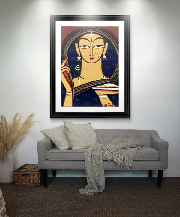 *Pujaran*_-_A_Jamini_Roy_Painting,_Framed_Wall_Decor,_Multicolor