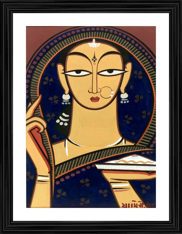 *Pujaran*_-_A_Jamini_Roy_Painting,_Framed_Wall_Decor,_Multicolor