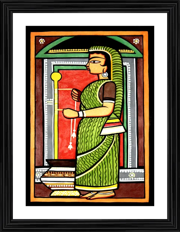 *Yashoda*_-_A_Jamini_Roy_Painting,_Framed_Wall_Decor,_Multicolor