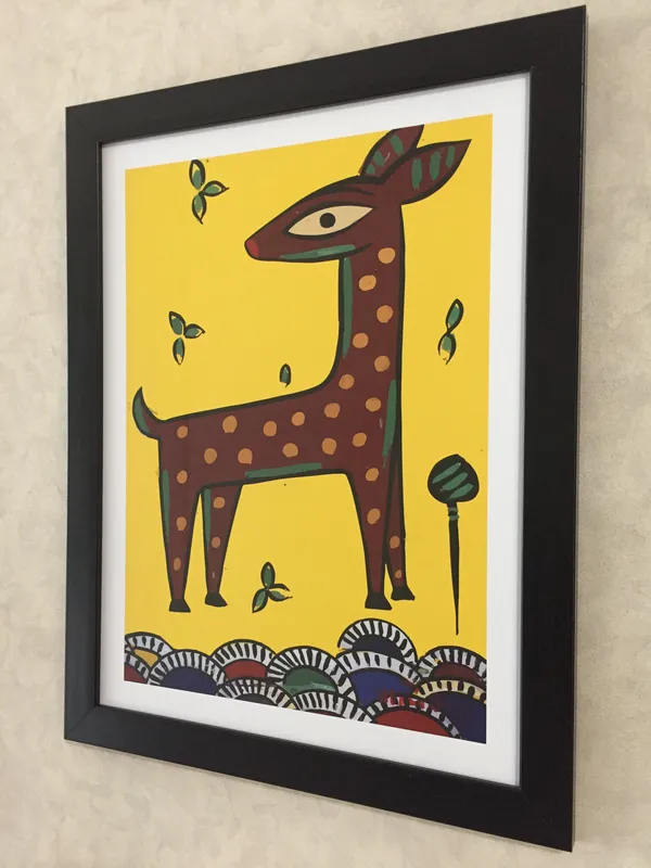 *Deer*_-_A_Jamini_Roy_Painting,_Framed_Wall_Decor,_Multicolor