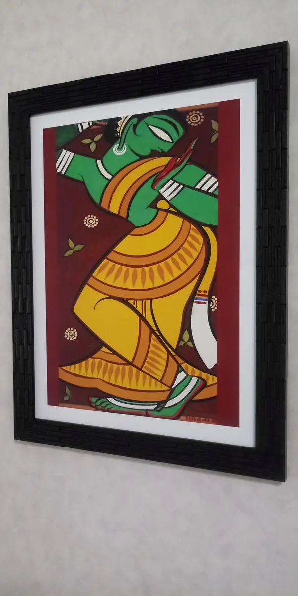 *Dancing_Woman_1*_-_A_Jamini_Roy_Painting,_Framed_Wall_Decor,_Multicolor