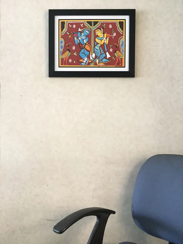 *Radha-Krishna*_-_A_Jamini_Roy_Painting,_Framed_Wall_Decor,_Multicolor