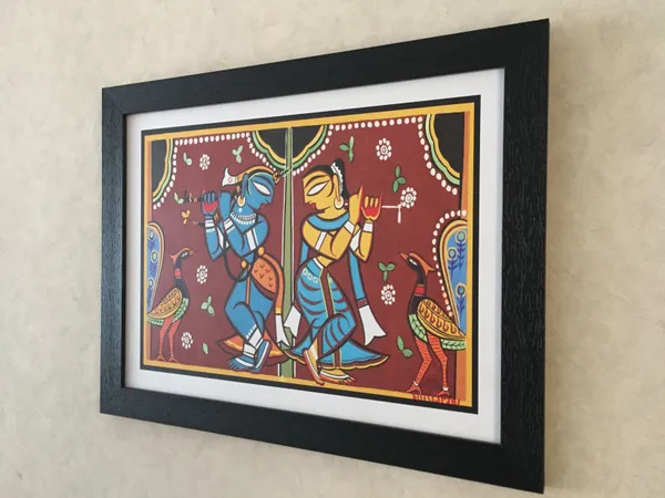 *Radha-Krishna*_-_A_Jamini_Roy_Painting,_Framed_Wall_Decor,_Multicolor