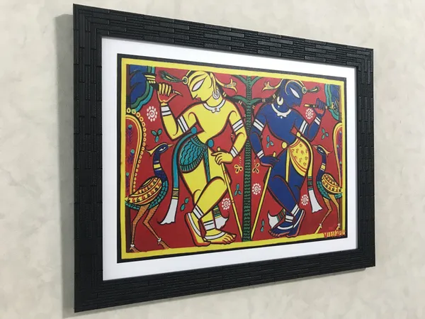 *Krishna-Balram*_-_A_Jamini_Roy_Painting,_Framed_Wall_Decor,_Multicolor