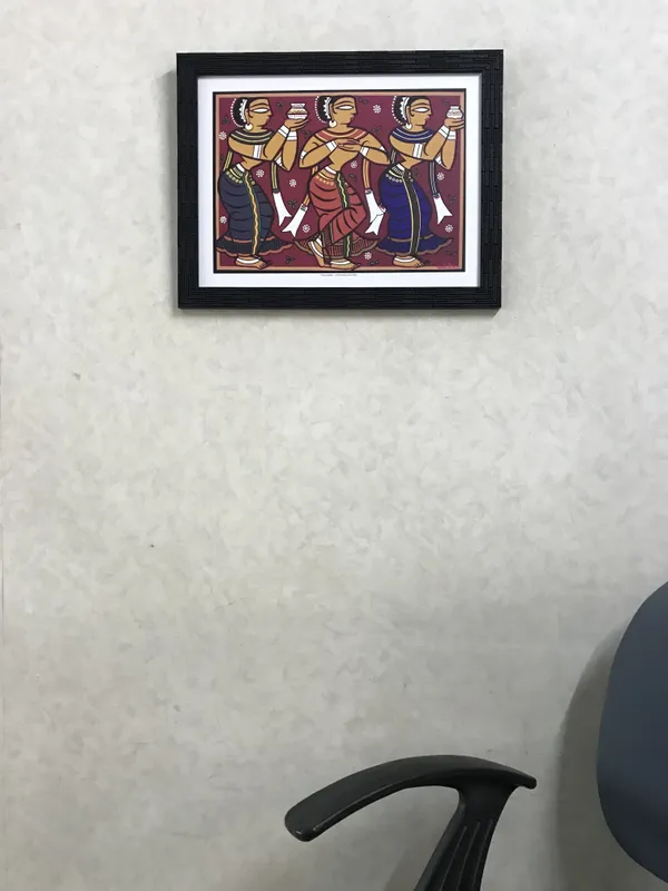 *Three_Gopika*_-_A_Jamini_Roy_Painting,_Framed_Wall_Decor,_Multicolor