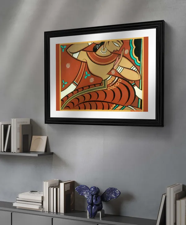 *The_Woman*_-_A_Jamini_Roy_Painting,_Framed_Wall_Decor,_Multicolor
