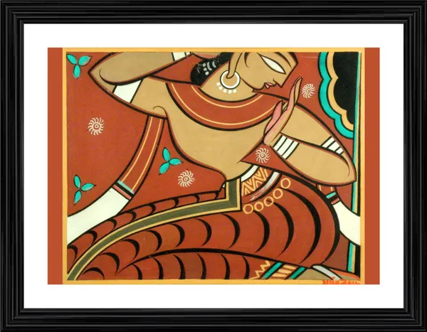 *The_Woman*_-_A_Jamini_Roy_Painting,_Framed_Wall_Decor,_Multicolor