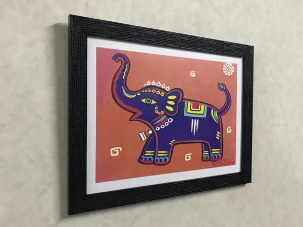 *The_Elephant*_-_A_Jamini_Roy_Painting,_Framed_Wall_Decor,_Multicolor