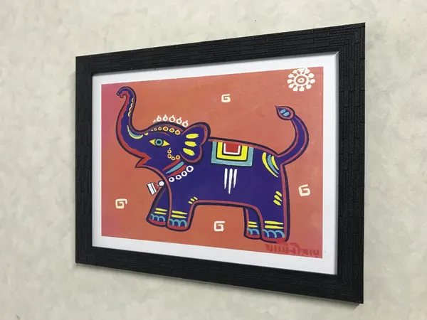 *The_Elephant*_-_A_Jamini_Roy_Painting,_Framed_Wall_Decor,_Multicolor
