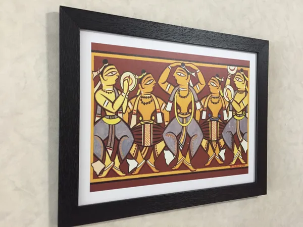 Celebration_-_A_Jamini_Roy_Painting,_Framed_Wall_Decor,_Multicolor