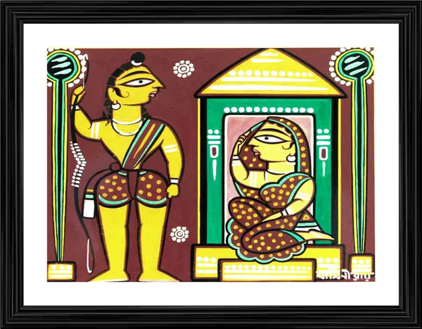 *Seeta_and_Ram*_-_A_Jamini_Roy_Painting,_Framed_Wall_Decor,_Multicolor