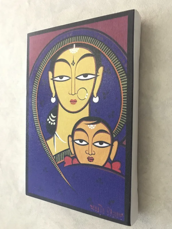 Mother_and_Child_1*_-_A_Jamini_Roy_Painting,_Framed_Canvas_Wall_Decor,_Multicolor