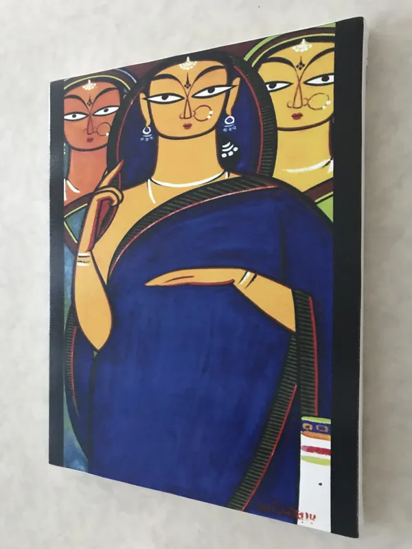 Three_Pujarans*_-_A_Jamini_Roy_Painting,_Framed_Canvas_Wall_Decor,_Multicolor