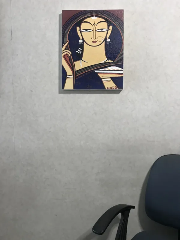 Pujaran*_-_A_Jamini_Roy_Painting,_Framed_Canvas_Wall_Decor,_Multicolor