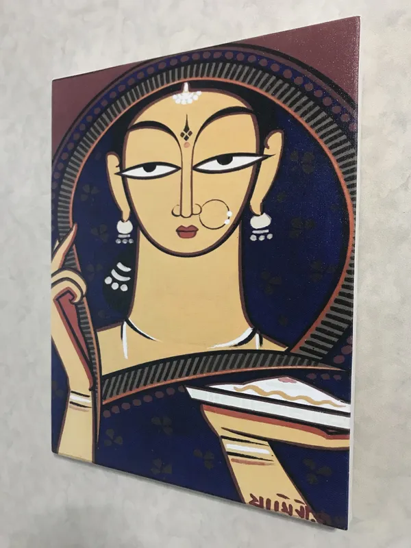 Pujaran*_-_A_Jamini_Roy_Painting,_Framed_Canvas_Wall_Decor,_Multicolor