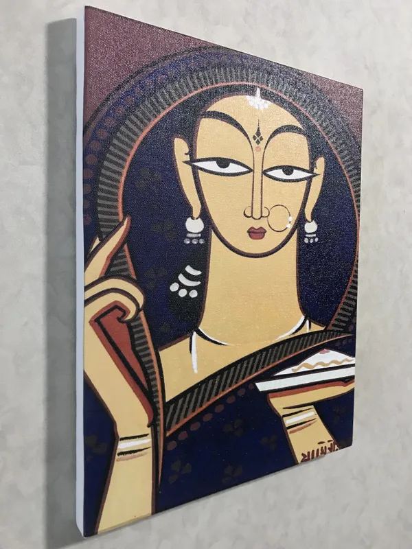 Pujaran*_-_A_Jamini_Roy_Painting,_Framed_Canvas_Wall_Decor,_Multicolor