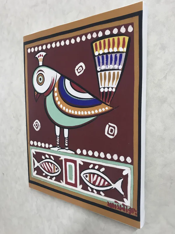 Bird_and_Fishes*_-_A_Jamini_Roy_Painting,_Framed_Canvas_Wall_Decor,_Multicolor