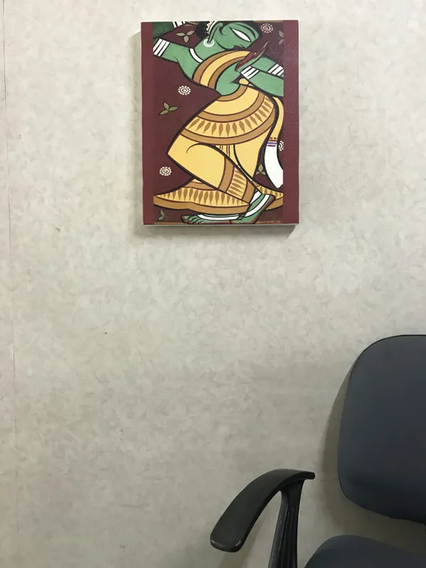 Dancing_Woman_1*_-_A_Jamini_Roy_Painting,_Framed_Canvas_Wall_Decor,_Multicolor