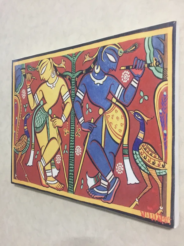Krishna-Balram*_-_A_Jamini_Roy_Painting,_Framed_Canvas_Wall_Decor,_Multicolor