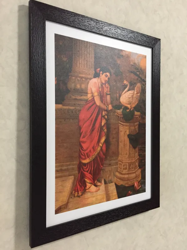 Musicians-_Malbar_Lady_&_Kadambari,_Raja_Ravi_Varma_Paintings,_Set_of_2,_Framed,_Multicolor