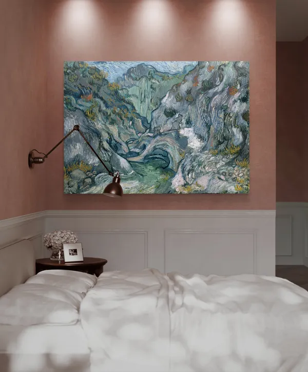 Ravine_1889,_A_Painting_by_Van_Gogh,_Framed_Canvas,_Wall_Decor,_Multicolor