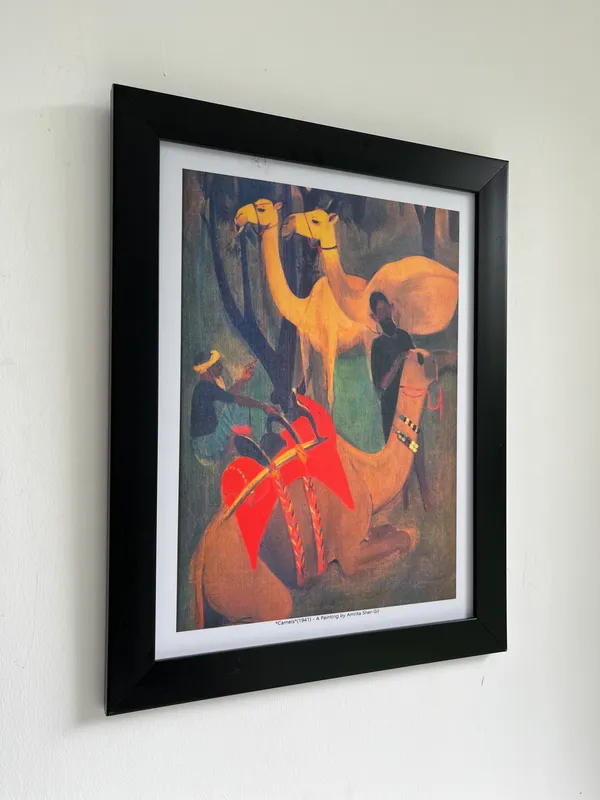 Camels_-_A_Painting_by_Amrita_Sher-Gil,_Wall_Decor,_Framed,_Multicolor