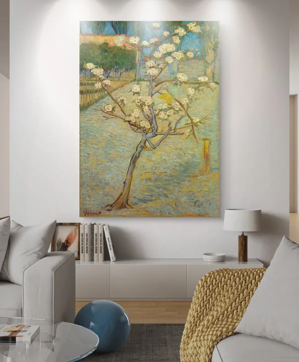 Peach_Tree_in_Blossom_&_Pear_Tree_in_Blossom,_Paintings_by_Van_Gogh,_Framed_Canvas,_Set_of_2,_Multicolor