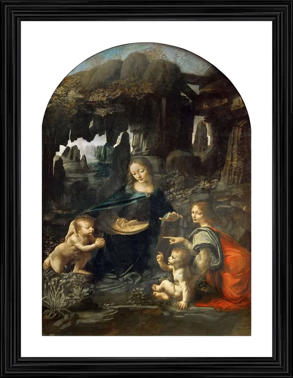 The_Virgin_of_the_Rocks_(1483-86),_A_Painting_by_Leonardo-Da-Vinci,_Wall_Decor,_Framed,_Multicolor