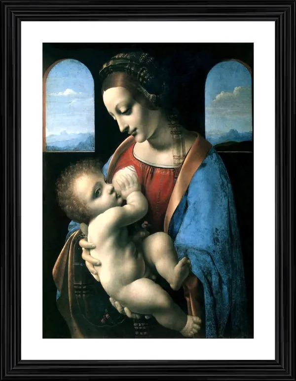 Litta_Madonna_(1490),_A_Painting_by_Leonardo-Da-Vinci,_Wall_Decor,_Framed,_Multicolor