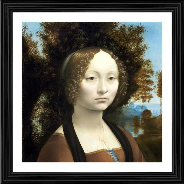 Ginevra_de'_Benci_(1474-78),_A_Painting_by_Leonardo-Da-Vinci,_Wall_Decor,_Framed,_Multicolor