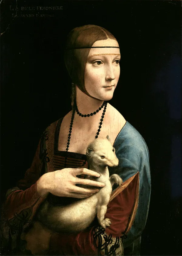 Lady_with_an_ermine_(1489-91),_A_Painting_by_Leonardo-Da-Vinci,_Wall_Decor,_Framed_Canvas,_Multicolor