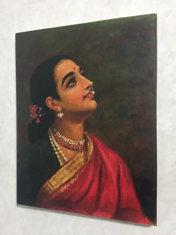 Maharashtrian_Woman_1891,_A_Raja_Ravi_Varma_Painting,_Framed_Canvas,_Wall_Decor,_Multicolor