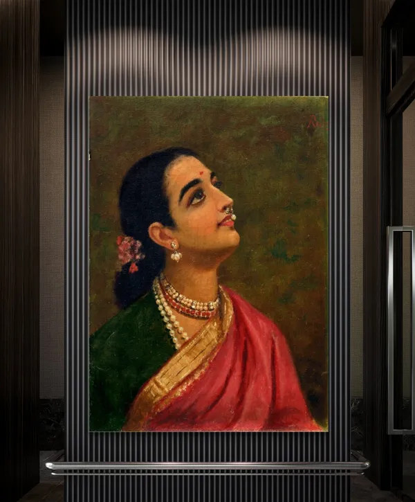 Maharashtrian_Woman_1891,_A_Raja_Ravi_Varma_Painting,_Framed_Canvas,_Wall_Decor,_Multicolor