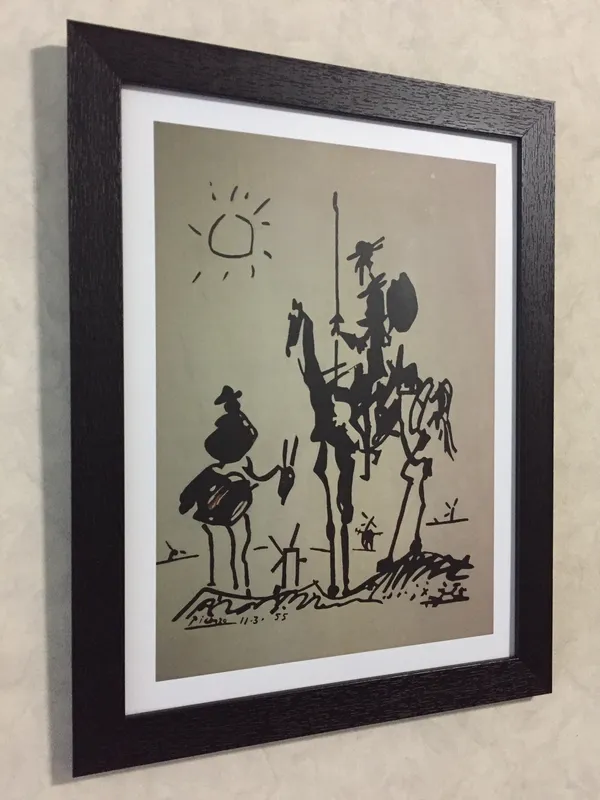 Don_Quixote_1955,_A_Painting_by_Pablo_Picasso,_Framed,_Wall_Decor,_Multicolor