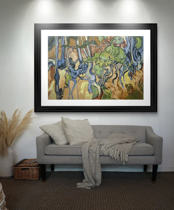 Tree_Roots_1890,_A_Painting_by_Van_Gogh,_Framed,_Wall_Decor,_Multicolor