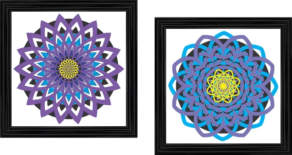 Mandala_Art_for_Wellness,_Meditation_&_Spirituality,_Wall_D�cor,_Framed,_Set_of_2,_15"x15"_each.