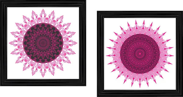 Mandala_Art_for_Wellness,_Meditation_&_Spirituality,_Wall_D�cor,_Framed,_Set_of_2,_15"x15"_each.